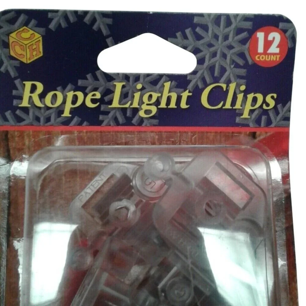 Commercial Christmas Hardware Rope Light Clips 12 Count Screws 2 packs NEW